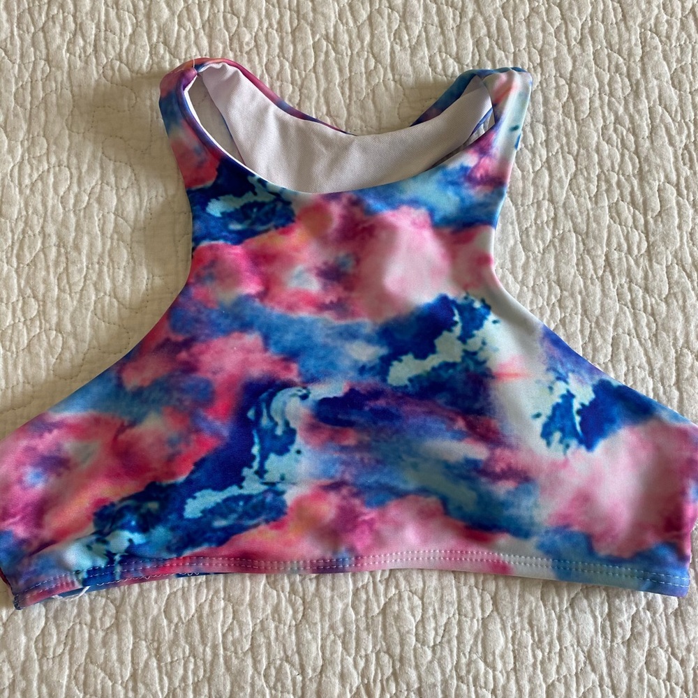 Multi-color swim top